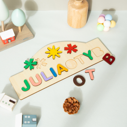 Personalised Kid's Wooden Name Alphabet Puzzle Toy for Toddlers Early Learning Child Toy-Jessemade AU