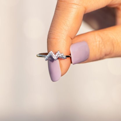 To my daughter, To My Daughter This ring stands for the highs and lows in life, Mountain Ring With Card, Gifts For Her-Jessemade AU