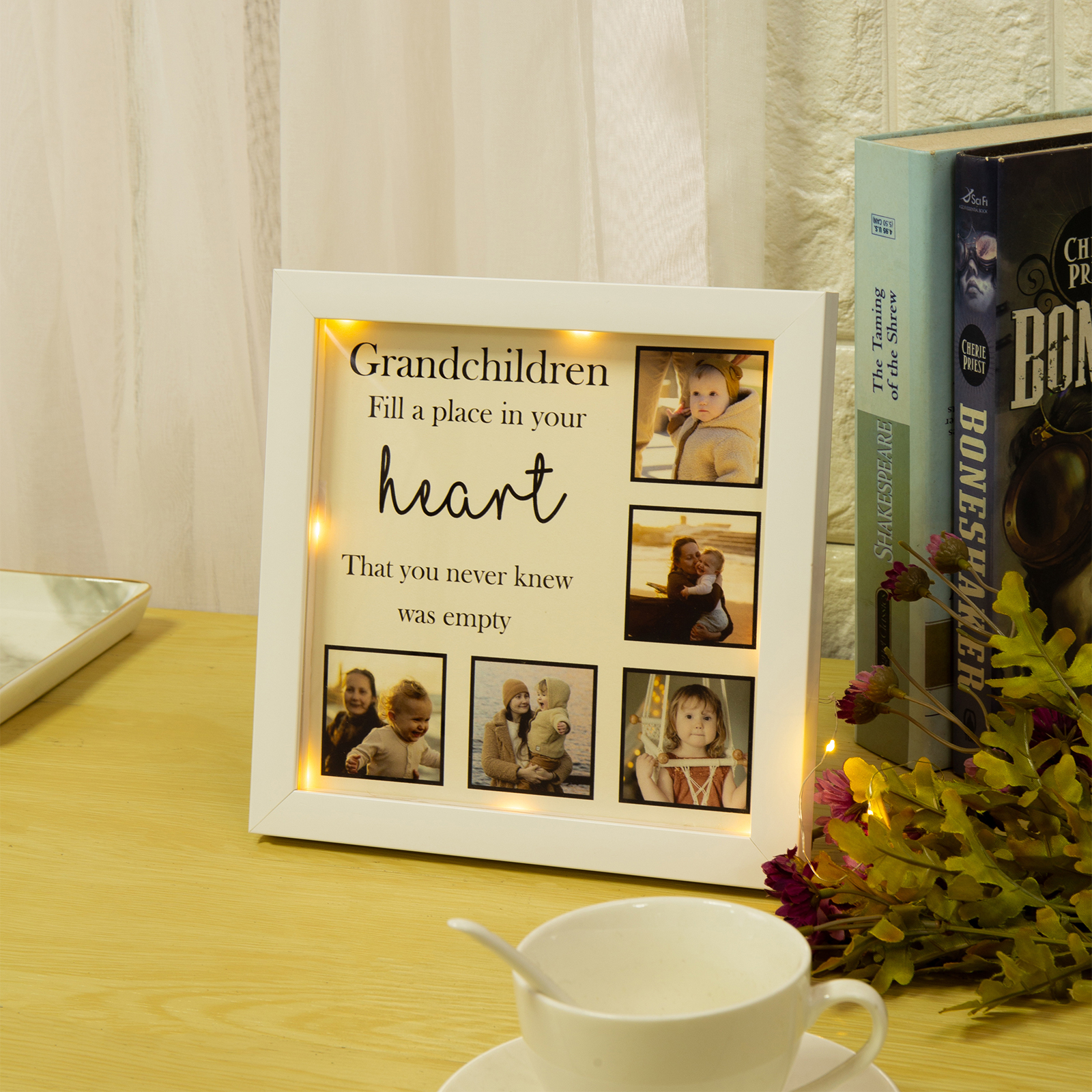 Personalised Photo Custom Name LED Night Light Picture Frame-Jessemade AU