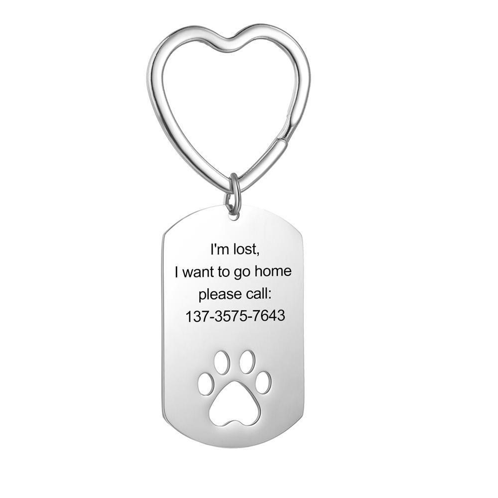Personalised Keychain Engraved Photo Keychain Dog Tag Gifts For Pet-Jessemade AU
