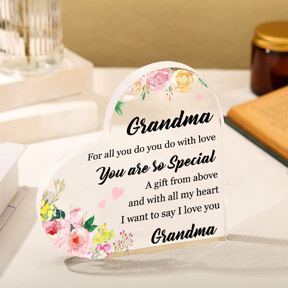 Grandma Gifts from Grandchildren Acrylic Heart Keepsake for Grandma - You are so Special-Jessemade AU