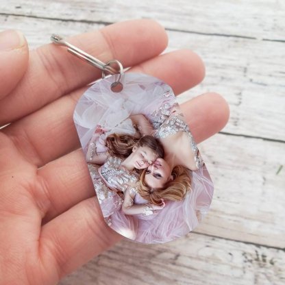 Personalised Photo & Name Keychain Gifts for Mommy/Mummy - You Are My First Kiss, My First Love, My Whole World-Jessemade AU