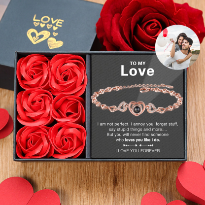 Heart Chain Projection Bracelet Personalised Photo Bracelet Creative Gift for Her-Jessemade AU