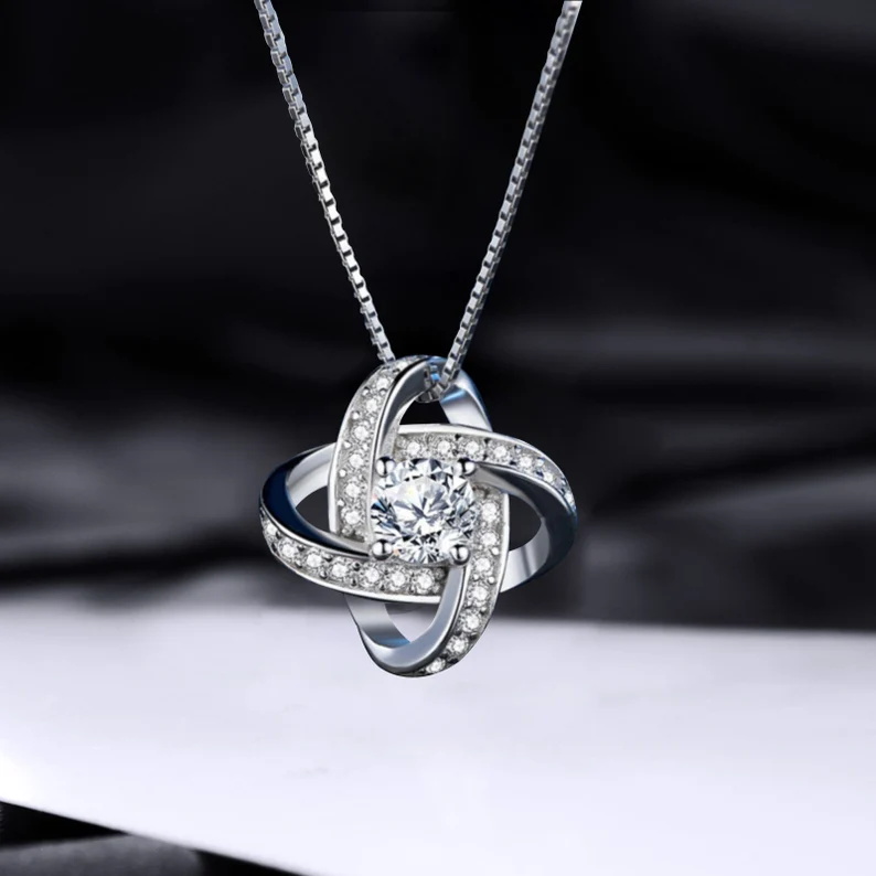 To My Daughter S925 Love Knot Necklace "Believe In Yourself" Warm Gifts From Dad-Jessemade AU