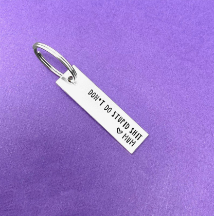 Don't Do Stupid Keychain Funny Gift for Kids Teenagers-Jessemade AU