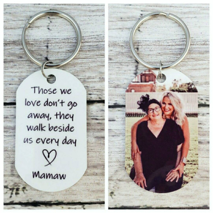 Personalised Photo Keychain Memorial Gift "Those We Love Don't Go Away"-Jessemade AU