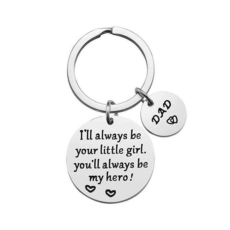 To My Dad From Daughter Keychain Keyring Father's Day Gifts "I'll Always Be Your Little Girl"-Jessemade AU