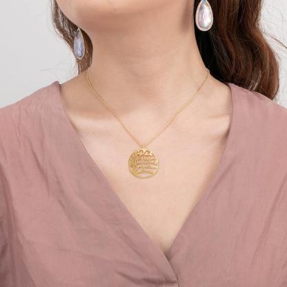 Family Tree Custom 4 Names Sterling Silver Tree-Jessemade AU