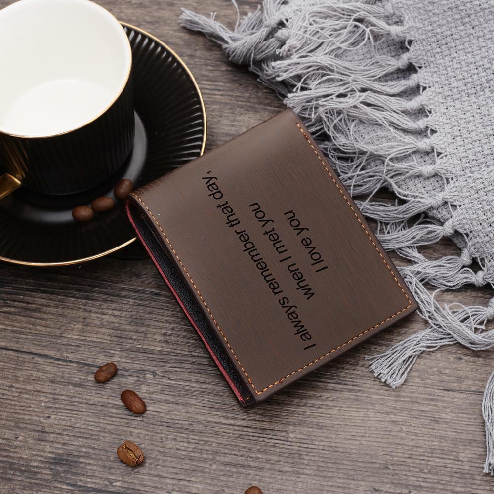 Personalised Men Wallet Custom Photo & Text Billfold Wallet Gift for Grandpa-Jessemade AU