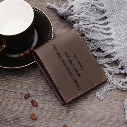 Personalised Men Wallet Custom Photo & Text Billfold Wallet Gift for Grandpa-Jessemade AU
