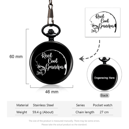 Personalised Pocket Watch Custom Names Gifts For Him-Jessemade AU