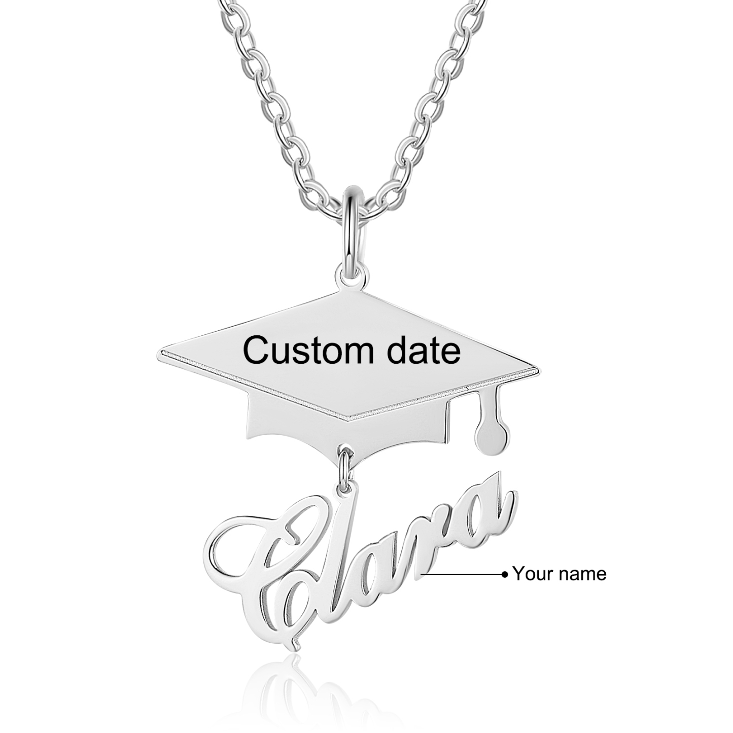 Personalised Graduation Name Necklace Bachelor Cap Necklace-Jessemade AU