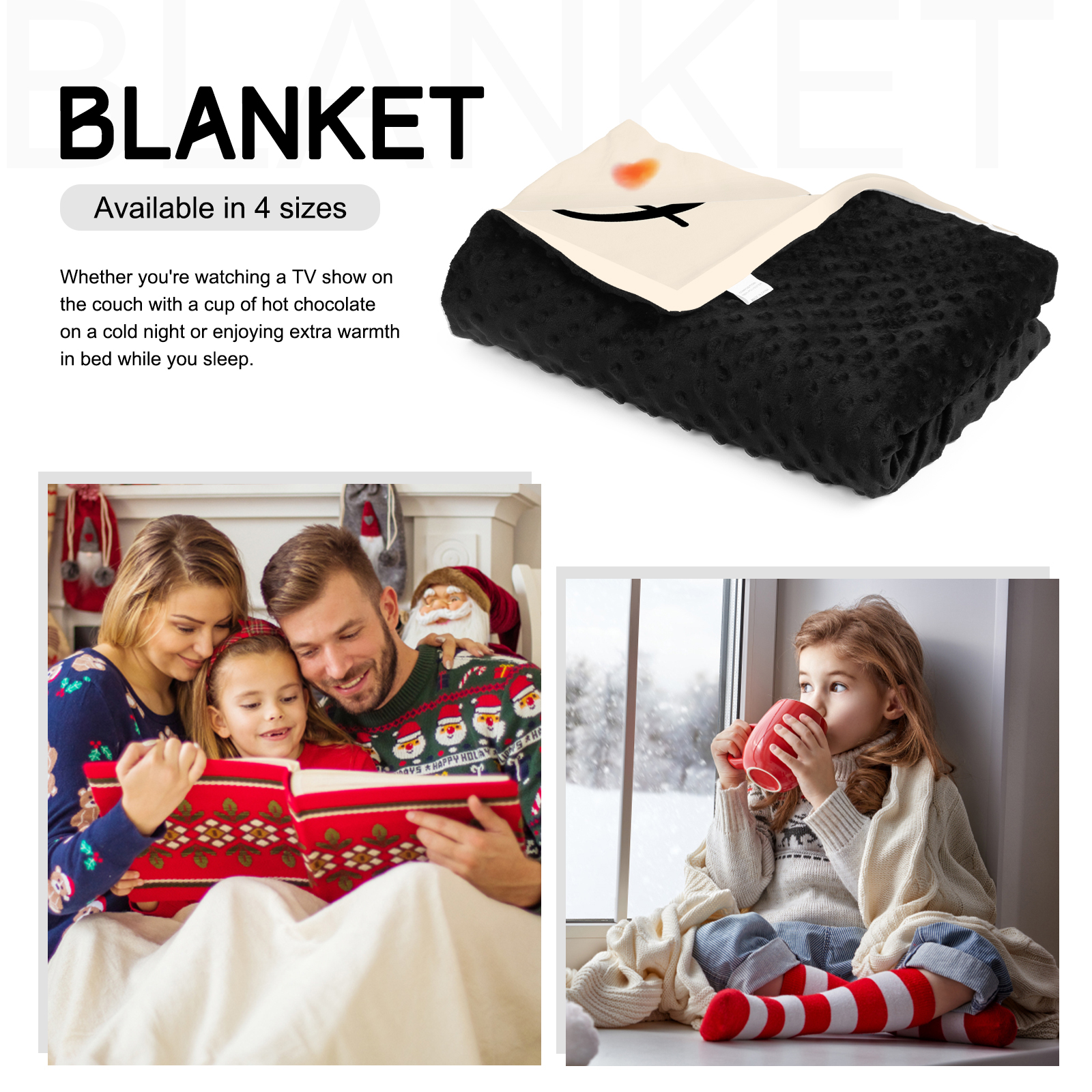 To Grandma Custom Name Penguin Blanket " Haing a Grandmother Just Like You"-Jessemade AU