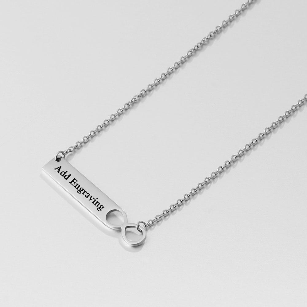 Engrave Name Personalised Custom Name Infinity Necklace-Jessemade AU