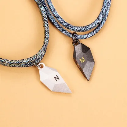 Personalised Couple Magnetic Bracelet Set Two Souls One Heart Matching Bracelet-Jessemade AU