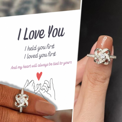 I Love You And my heart will always be tied to yours, Birthstone Ring Valentines Day Gifts For Her-Jessemade AU