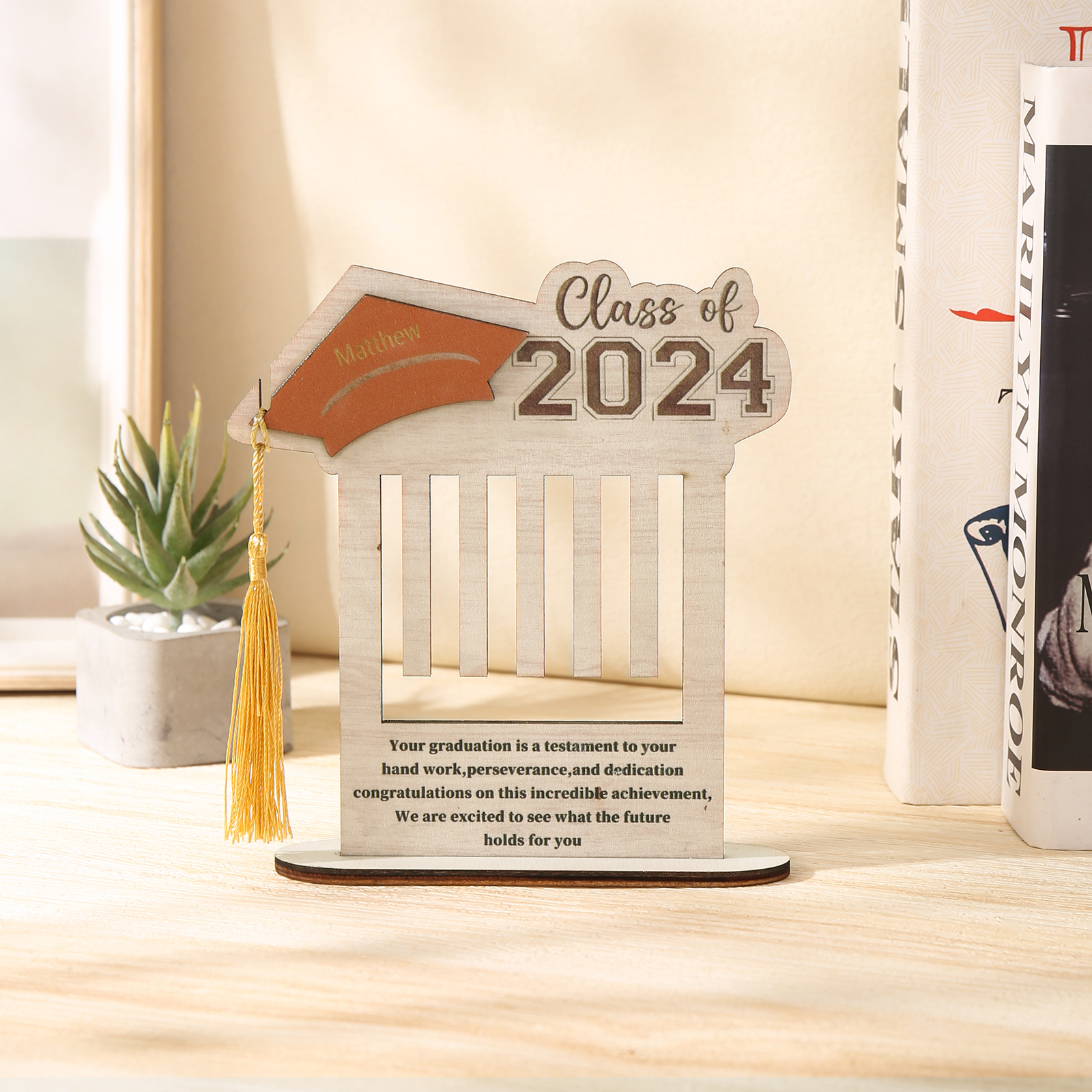 Class of 2024 Personalised Graduation Wooden Money Rack Custom Name Creative Graduation Gifts for Her/Him-Jessemade AU