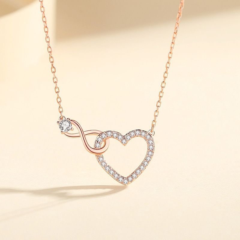 To My Mother/Daughter, Infinite Love Heart Necklace Gifts for Her-Jessemade AU