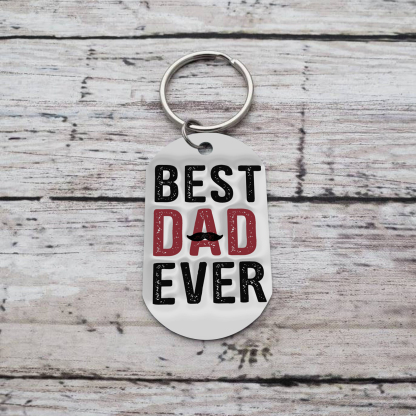 Best Dad Ever - Personalised 3 Names Holding Hands Keychain Custom Family Keychain Father's Day Gifts-Jessemade AU