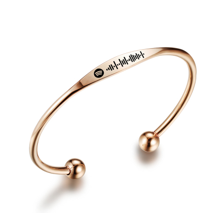 Customised Spotify code Women's Semi-open bracelet For Lover-Jessemade AU