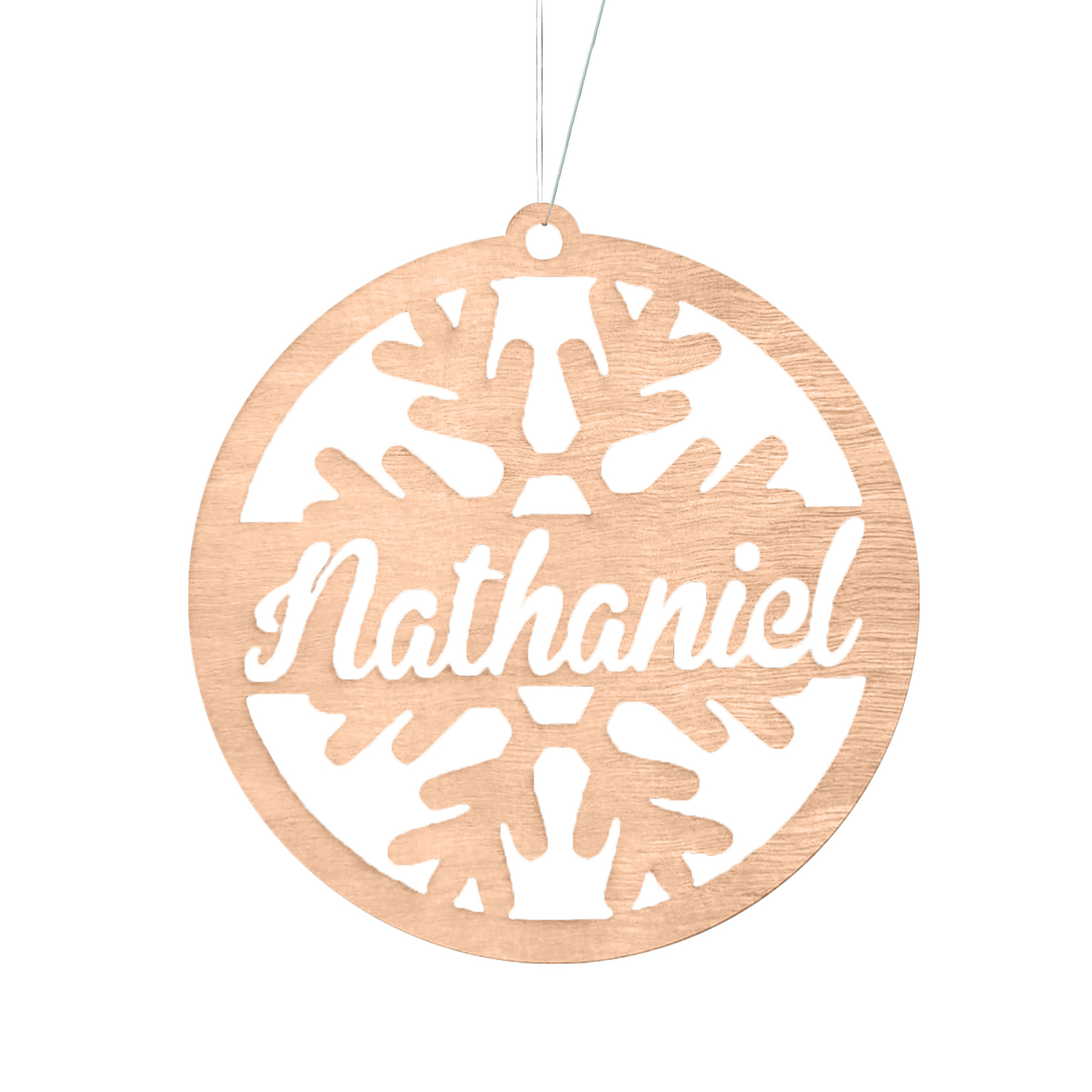 Customised Name Christmas Ornaments Snowflake Circle Ornament Personalised Gifts for Family Friends-Jessemade AU