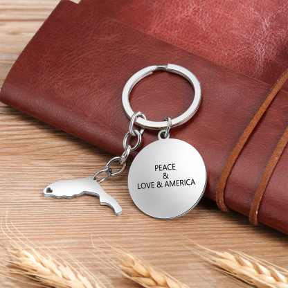 Personalised American state keychain Gifts For Him-Jessemade AU