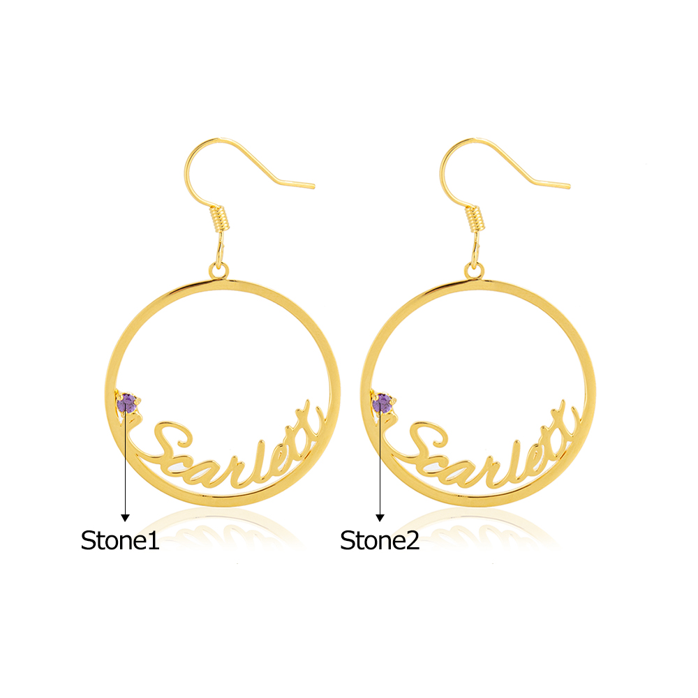 Personalised Name Earring Customised Name Hoop Earrings for Her-Jessemade AU