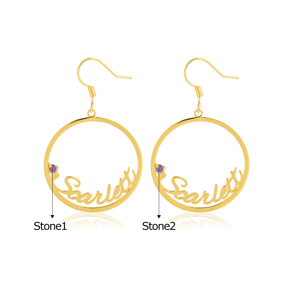 Personalised Name Earring Customised Name Hoop Earrings for Her-Jessemade AU