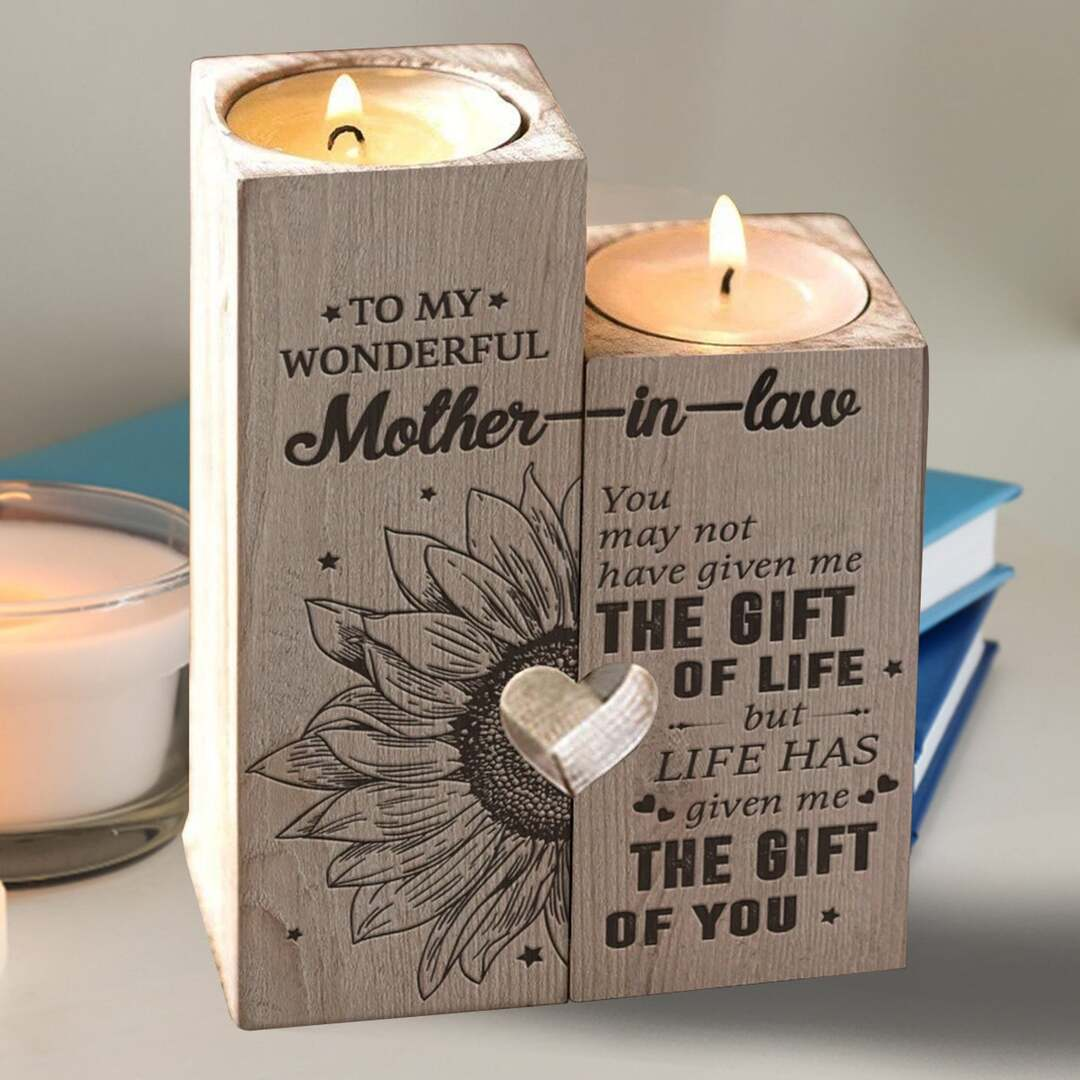 Mothers Gifts Candle Holder "To My Wonderful mother-in-law "-Jessemade AU