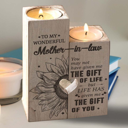 Mothers Gifts Candle Holder "To My Wonderful mother-in-law "-Jessemade AU
