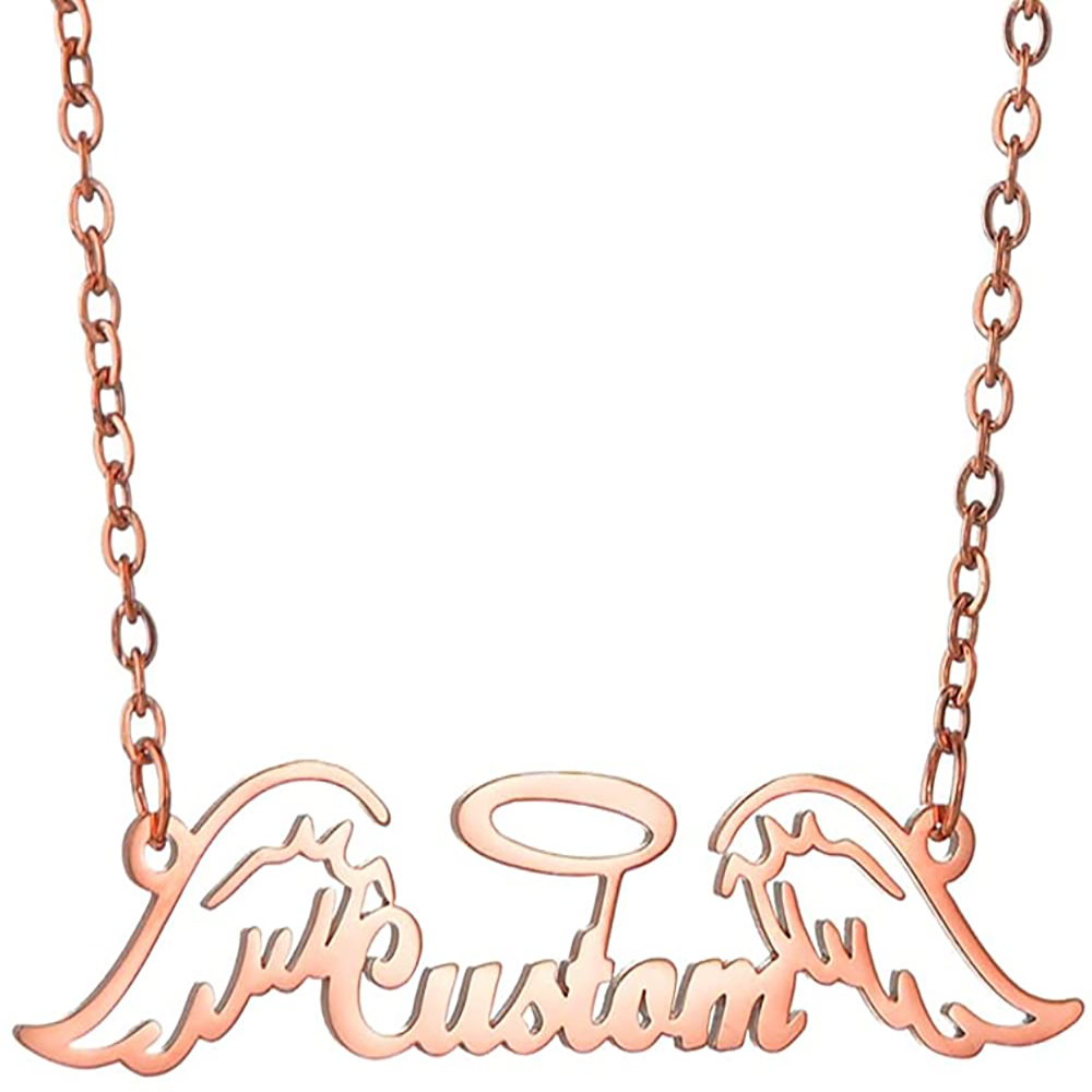 Personalised Wings Necklace Custom 2 Names Necklace Gift For Women-Jessemade AU
