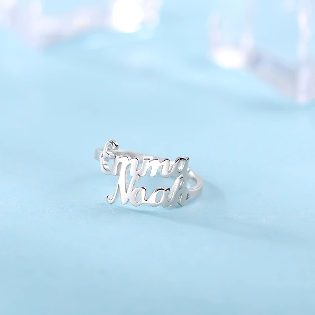 Personalised Name Ring Custom Rings with 2 Names Gifts for Mother Ring-Jessemade AU