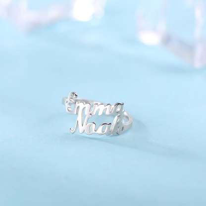 Personalised Name Ring Custom Rings with 2 Names Gifts for Mother Ring-Jessemade AU