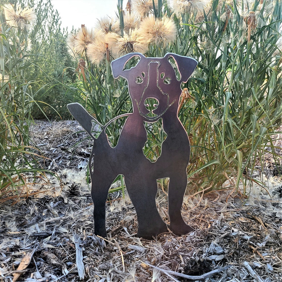 Jack Russell Terrier Metal Dog Silhouette Garden Yard Decoration-Jessemade AU