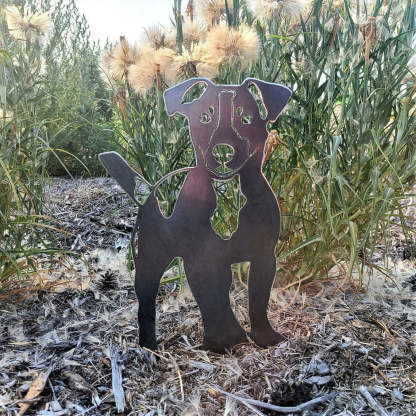 Jack Russell Terrier Metal Dog Silhouette Garden Yard Decoration-Jessemade AU