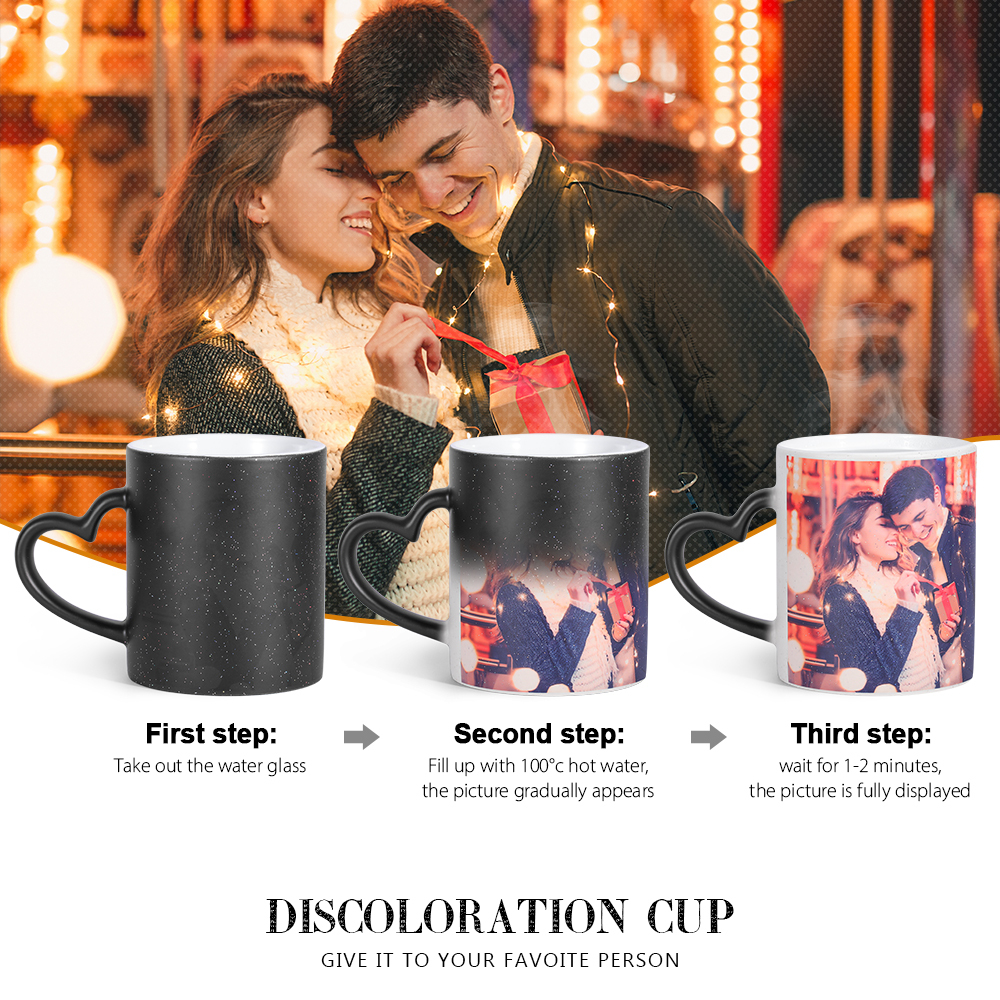 Personalised Photo Colour Changing Mug Custom Lettering Picture Mug-Jessemade AU