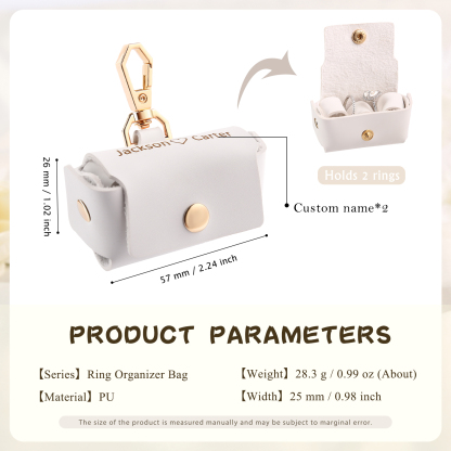 Personalised 2 Names Exquisite Jewelry Box Hold 2 Rings Gift Box Gift Packaging Box-Jessemade AU