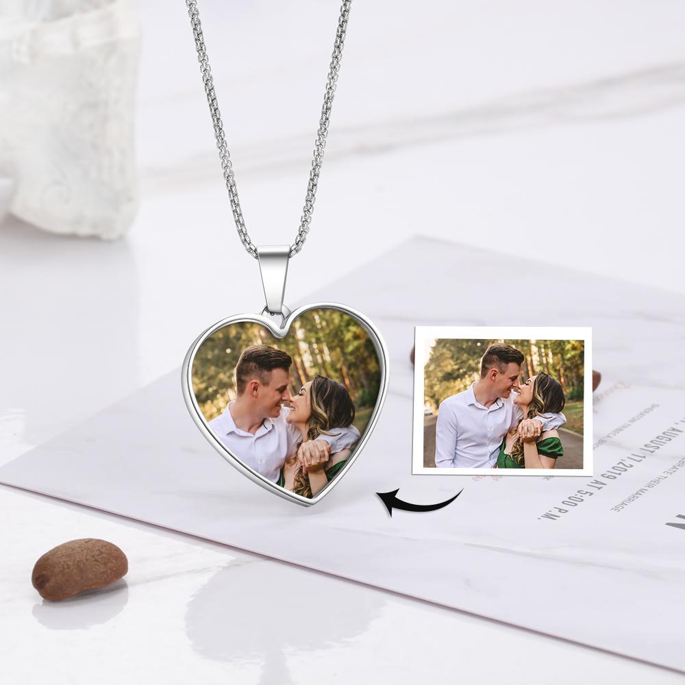 Personalised Heart Necklace Custom Photo Necklace Gifts For Her-Jessemade AU