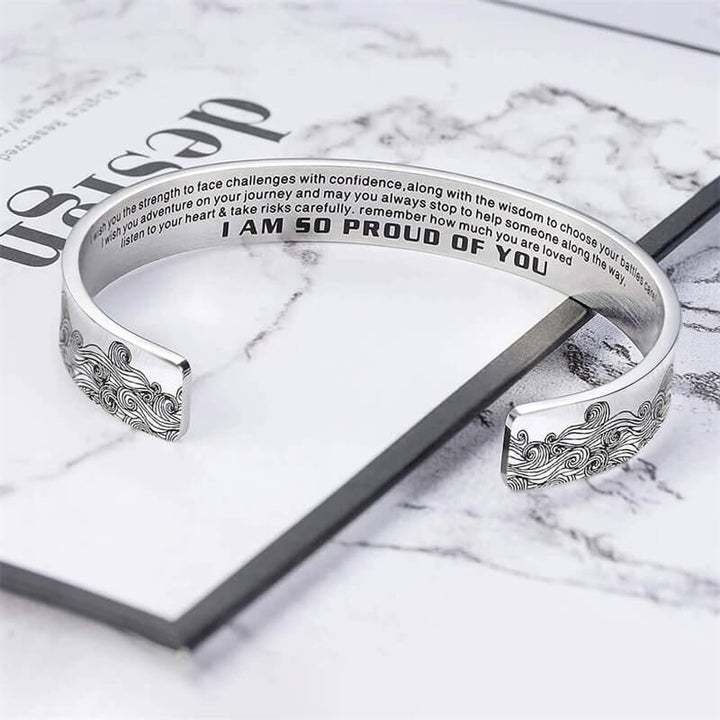 To My Granddaughter, Remember How much you are loved, Cuff Bangle Bracelet Gifts For Her-Jessemade AU