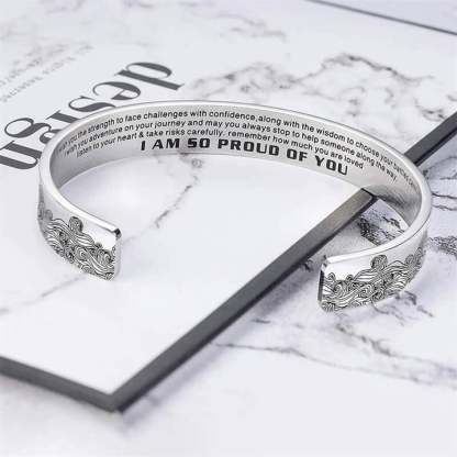To My Granddaughter, Remember How much you are loved, Cuff Bangle Bracelet Gifts For Her-Jessemade AU