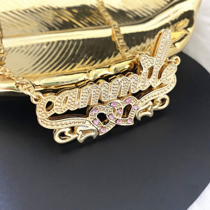 Personalised Heart Necklace Custom 1 Name Necklace Gift For Women-Jessemade AU