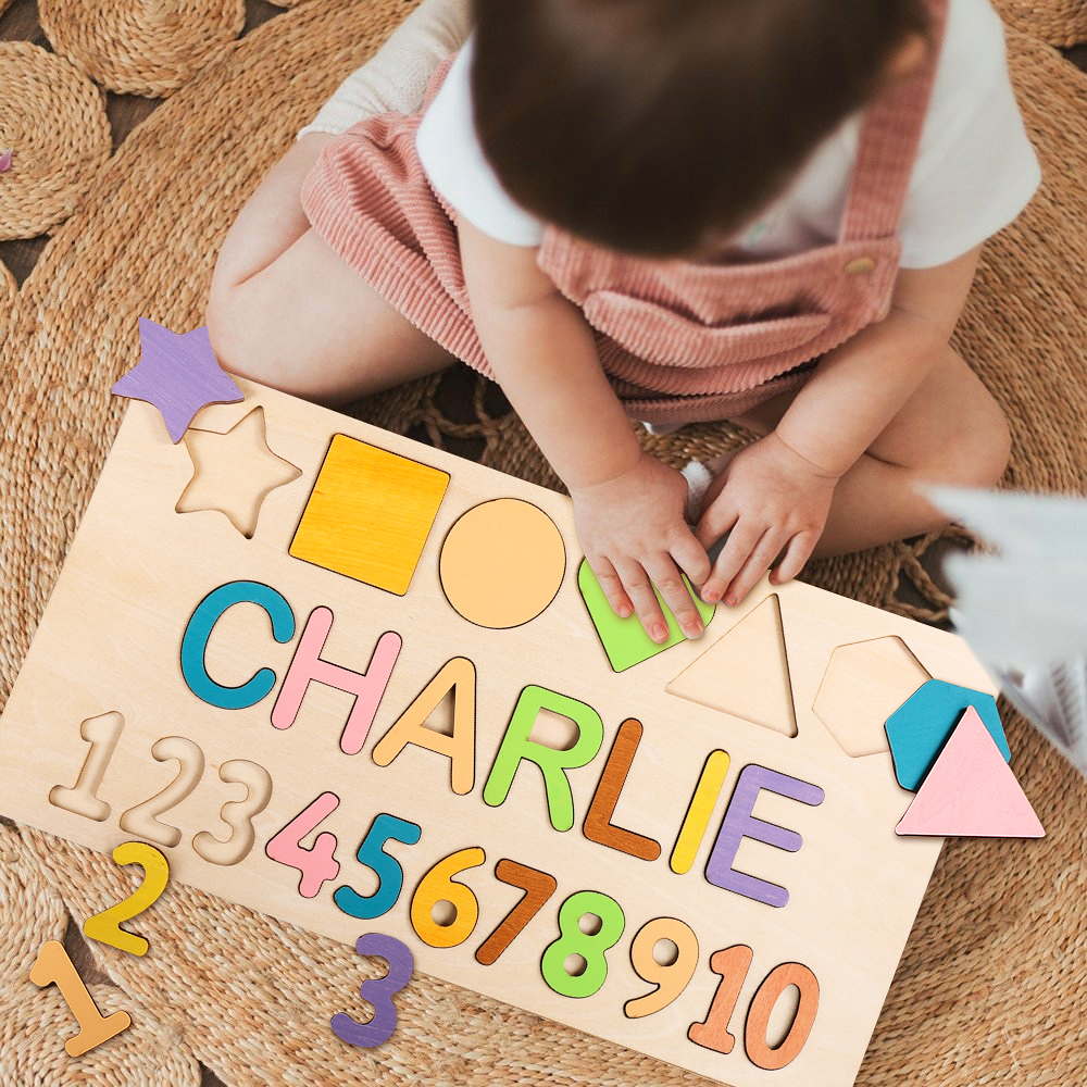Personalised Kid's Wooden Name Alphabet Puzzle Toy for Toddlers Early Learning Child Toy-Jessemade AU