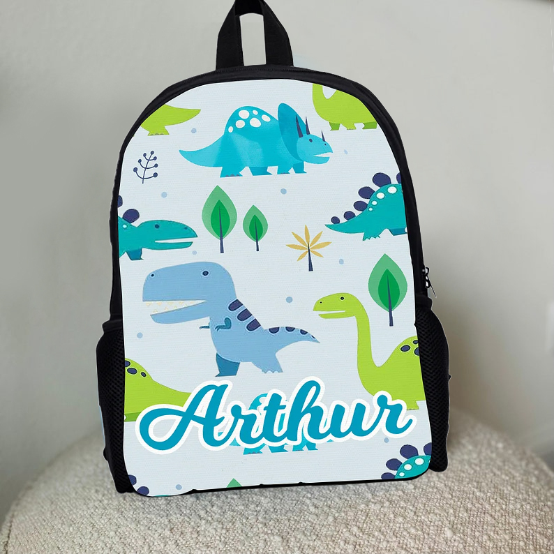 Custom Name Schoolbag Personalised Dinosaur Backpack Travel Bag for Kids-Jessemade AU