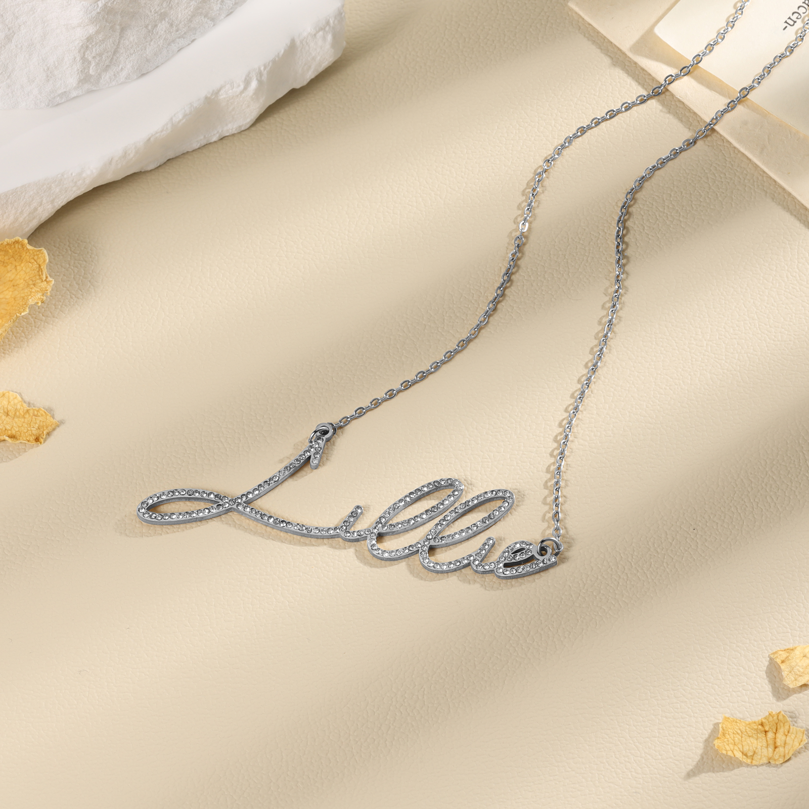 Sparking Name Necklace Personalised Name Necklace With Cubic Zirconia-Jessemade AU