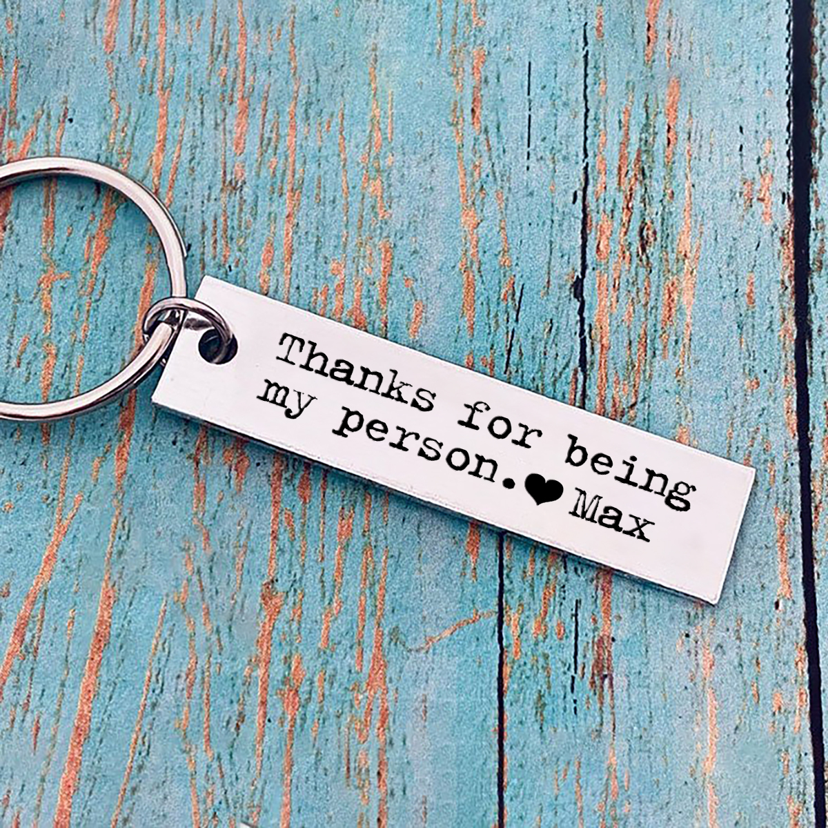 Personalised Couple Keychain Custom Name Keyring "Thanks For Being My Person" Valentine's Day Gifts-Jessemade AU