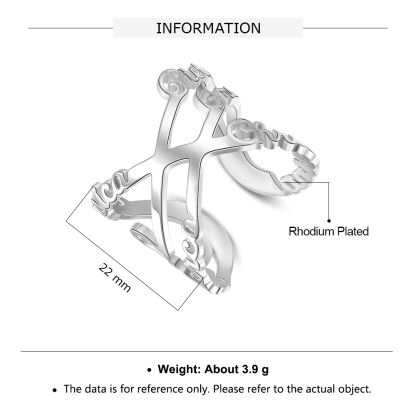 Personalised Ring Custom 5 Names Ring Best Gift For Women-Jessemade AU