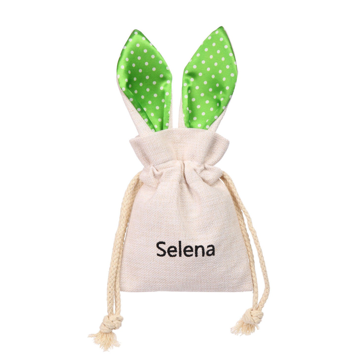 Personalised Bunny Tote Bag Customised with Name Bunny Drawstring Bag Easter Gifts-Jessemade AU