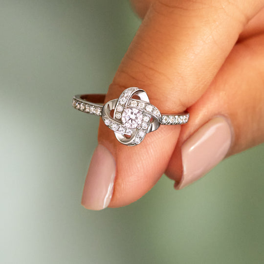 To My Best Friend, our friendship is like a knot, Endless Knot Ring With Card, Gifts For Her-Jessemade AU