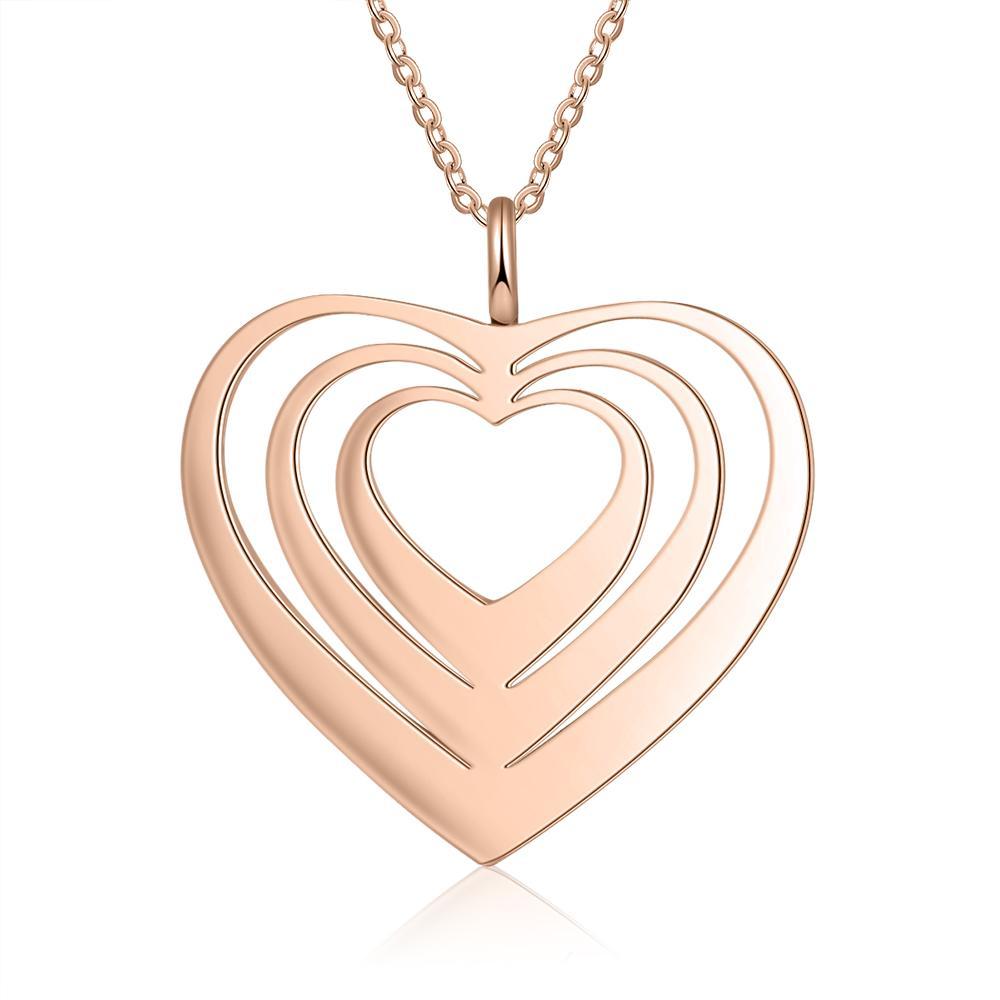 Personalised Family Hearts Necklace Engraved 3 Names Love Heart Necklace Gifts for Women-Jessemade AU