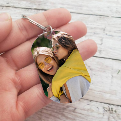 Personalised Sisters Photo Keychain Custom 2 Names Keyring “A Sister Is God's Way Of Making Sure We Never Walk Alone”  Birthday Gift For Besties-Jessemade AU